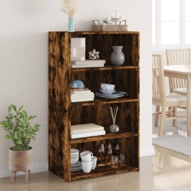 Tall smoked oak engineered wood sideboard 70x41x124 cm by , Sideboards - Ref: Foro24-846408, Price: 90,28 €, Discount: %