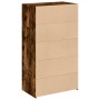 Aparador alto madera de ingeniería roble ahumado 70x41x124 cm de , Aparadores - Ref: Foro24-846408, Precio: 90,28 €, Descuent...