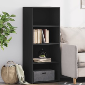 Tall black engineered wood sideboard 50x41x124 cm by , Sideboards - Ref: Foro24-846398, Price: 93,68 €, Discount: %