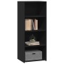 Tall black engineered wood sideboard 50x41x124 cm by , Sideboards - Ref: Foro24-846398, Price: 81,93 €, Discount: %