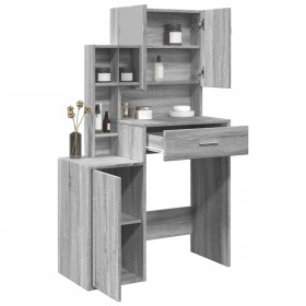 Frisiertisch mit grauem Sonoma-Möbel 80x35x132 cm von , Schlafzimmerkommoden - Ref: Foro24-848239, Preis: 130,99 €, Rabatt: %