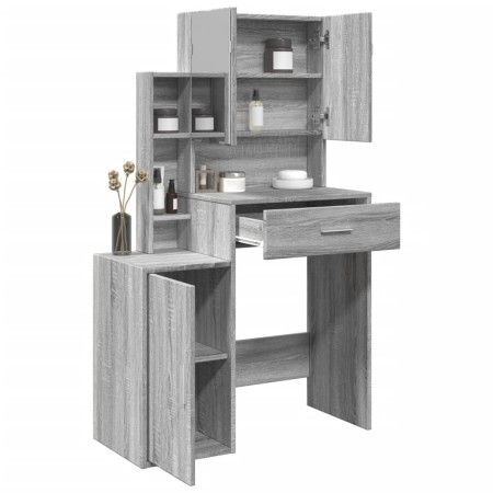 Frisiertisch mit grauem Sonoma-Möbel 80x35x132 cm von , Schlafzimmerkommoden - Ref: Foro24-848239, Preis: 130,01 €, Rabatt: %