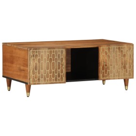 Solid mango wood coffee table 100x54x40 cm by , Coffee table - Ref: Foro24-358296, Price: 150,81 €, Discount: %