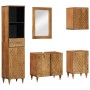 Set of 5-piece solid mango wood bathroom furniture by , Bathroom furniture - Ref: Foro24-3206324, Price: 453,29 €, Discount: %