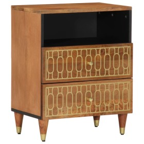 Solid mango wood bedside table 50x33x62 cm by , Nightstands - Ref: Foro24-358294, Price: 112,94 €, Discount: %