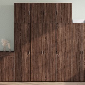 Aparador alto madera de ingeniería marrón roble 80x42,5x249 cm de , Aparadores - Ref: Foro24-3281370, Precio: 260,99 €, Descu...