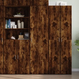 Smoked oak engineered wood sideboard 50x42.5x185 cm by , Sideboards - Ref: Foro24-3281417, Price: 154,95 €, Discount: %