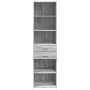 Aparador de madera de ingeniería gris Sonoma 50x42,5x185 cm de , Aparadores - Ref: Foro24-3281460, Precio: 140,61 €, Descuent...