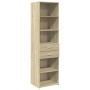 Aparador de madera de ingeniería roble Sonoma 50x42,5x185 cm de , Aparadores - Ref: Foro24-3281457, Precio: 136,52 €, Descuen...