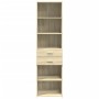 Aparador de madera de ingeniería roble Sonoma 50x42,5x185 cm de , Aparadores - Ref: Foro24-3281457, Precio: 136,52 €, Descuen...