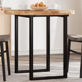 Solid acacia wood round table top Ø80x4 cm by , Table tops - Ref: Foro24-4008704, Price: 132,29 €, Discount: %