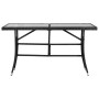 Garden table 140x80x74 cm black synthetic rattan by , Garden tables - Ref: Foro24-318713, Price: 159,14 €, Discount: %