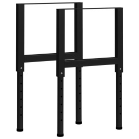 Werkbankstruktur 2 Stk. Metall 55x(69-95,5)cm schwarz von vidaXL, Tischbeine - Ref: Foro24-147931, Preis: 55,03 €, Rabatt: %