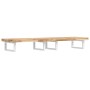 Wall-mounted sink shelf made of steel and solid acacia wood by , bathroom vanities - Ref: Foro24-3302704, Price: 155,42 €, Di...