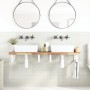 Wall-mounted sink shelf made of steel and solid acacia wood by , bathroom vanities - Ref: Foro24-3302704, Price: 155,42 €, Di...