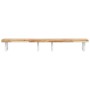 Wall-mounted sink shelf made of steel and solid acacia wood by , bathroom vanities - Ref: Foro24-3302704, Price: 155,42 €, Di...