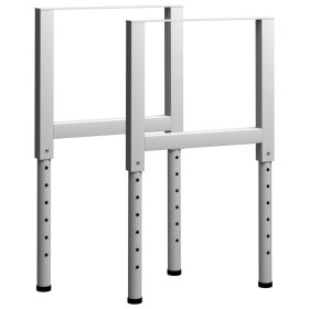 Workbench structure 2 pcs metal 55x(69-95.5)cm gray by vidaXL, Table legs - Ref: Foro24-147932, Price: 53,98 €, Discount: %