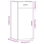 Schrank aus geräucherter Eichen-Ingenieurholz 40x42,5x93 cm. von , Sideboards - Ref: Foro24-846282, Preis: 76,80 €, Rabatt: %