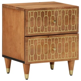 Solid mango wood bedside table 40x33x46 cm by , Nightstands - Ref: Foro24-358282, Price: 77,40 €, Discount: %