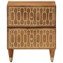 Solid mango wood bedside table 40x33x46 cm by , Nightstands - Ref: Foro24-358282, Price: 74,75 €, Discount: %