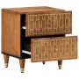 Solid mango wood bedside table 40x33x46 cm by , Nightstands - Ref: Foro24-358282, Price: 74,75 €, Discount: %