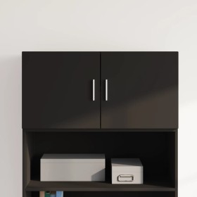 Engineered wood black wall cabinet 80x42.5x40 cm by , Sideboards - Ref: Foro24-846125, Price: 63,94 €, Discount: %