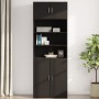 Engineered wood black wall cabinet 80x42.5x40 cm by , Sideboards - Ref: Foro24-846125, Price: 63,99 €, Discount: %