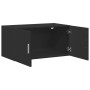 Engineered wood black wall cabinet 80x42.5x40 cm by , Sideboards - Ref: Foro24-846125, Price: 63,99 €, Discount: %