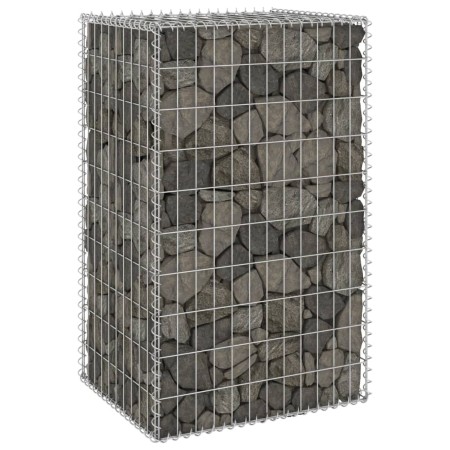 Gabion wall with galvanized steel covers 60x50x100 cm by vidaXL, fence panels - Ref: Foro24-147812, Price: 57,49 €, Discount: %