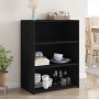 Engineered wood black sideboard 70x41x93 cm by , Sideboards - Ref: Foro24-846370, Price: 77,63 €, Discount: %