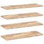 Floating shelves 4 units untreated acacia wood 100x30x2 cm by , Shelves and shelves - Ref: Foro24-3279378, Price: 123,89 €, D...