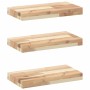 Floating shelves 3 units untreated acacia wood 60x20x4 cm by , Shelves and shelves - Ref: Foro24-3279421, Price: 77,88 €, Dis...