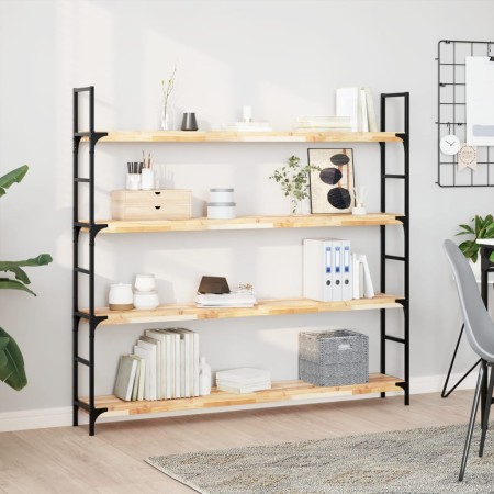 Floating shelves 4 units untreated acacia wood 160x20x4 cm by , Shelves and shelves - Ref: Foro24-3279442, Price: 233,18 €, D...