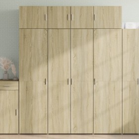 Aparador de madera de ingeniería roble Sonoma 80x42,5x185 cm de , Aparadores - Ref: Foro24-3281436, Precio: 191,59 €, Descuen...