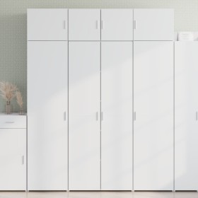 Tall white engineered wood sideboard 80x42.5x185 cm by , Sideboards - Ref: Foro24-3281434, Price: 204,72 €, Discount: %