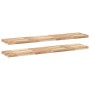 Floating shelves 2 units untreated acacia wood 160x30x4 cm by , Shelves and shelves - Ref: Foro24-3279468, Price: 179,04 €, D...