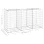 Gabion wall with galvanized steel covers 200x60x100 cm by vidaXL, fence panels - Ref: Foro24-147815, Price: 115,89 €, Discoun...