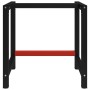 Black and red metal workbench structure 150x57x79 cm by vidaXL, Table legs - Ref: Foro24-147927, Price: 66,19 €, Discount: %