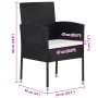 Garden chairs with cream cushions 2 units black synthetic rattan by , Garden chairs - Ref: Foro24-318724, Price: 120,49 €, Di...