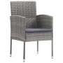 Garden chairs with grey cushions, 2 units, synthetic grey rattan by , Garden chairs - Ref: Foro24-318705, Price: 102,45 €, Di...