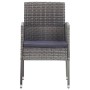 Garden chairs with grey cushions, 2 units, synthetic grey rattan by , Garden chairs - Ref: Foro24-318705, Price: 102,45 €, Di...