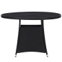 Mesa de jardín ratán sintético negro Ø110x74 cm de , Mesas de jardín - Ref: Foro24-318711, Precio: 192,47 €, Descuento: %