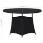 Mesa de jardín ratán sintético negro Ø110x74 cm de , Mesas de jardín - Ref: Foro24-318711, Precio: 192,47 €, Descuento: %