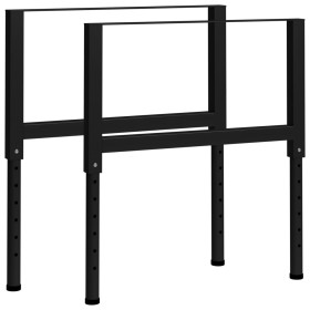 Workbench structure 2 pcs metal 85x(69-95.5)cm black by vidaXL, Table legs - Ref: Foro24-147933, Price: 75,58 €, Discount: %