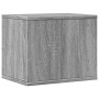 Organizador escritorio madera ingeniería gris 36x26x29,5 cm de , Clasificación y organización - Ref: Foro24-848050, Precio: 4...