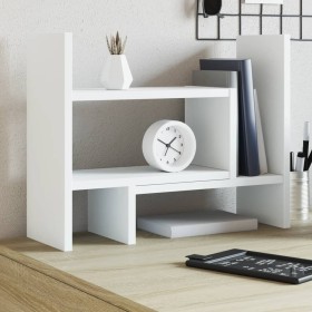 Wooden white engineering desktop organizer 38.5x17x39 cm by , Classification and organization - Ref: Foro24-848059, Price: 28...