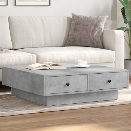 Engineered wood gray concrete coffee table 90x90x28 cm by , Coffee table - Ref: Foro24-848090, Price: 123,35 €, Discount: %