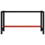 Banco de trabajo estructura metal negro y rojo 150x57x79 cm de vidaXL, Patas para mesas - Ref: Foro24-147929, Precio: 75,14 €...