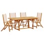 Garten-Esszimmer-Set, 5-teilig, Massivholz Akazie und Textilene von , Gartensets - Ref: Foro24-3279274, Preis: 553,25 €, Raba...