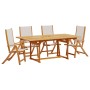 Garden dining set 5 pieces solid acacia wood and textilene by , Garden sets - Ref: Foro24-3279288, Price: 551,30 €, Discount: %